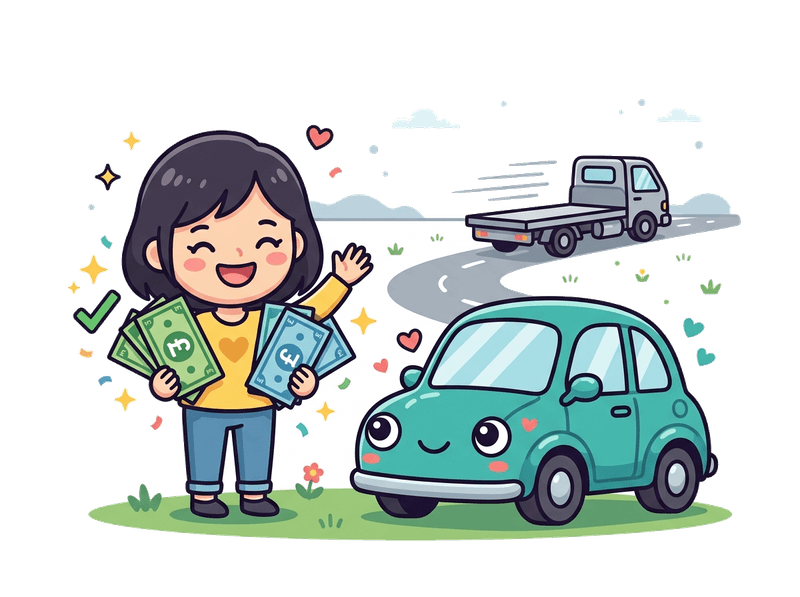 Step 4: Get Paid — Bank transfer on collection in Beckenham. No waiting, no chasing. The money is yours before we drive away with your old car.